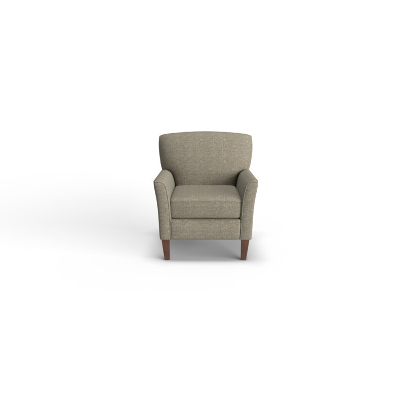 Fauteuil de 33 po de large Shirleyann, Noyer foncé, Mélange de polyester brun