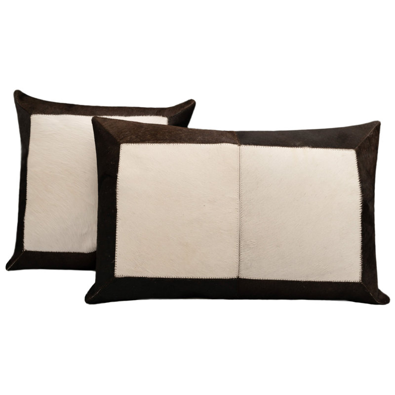Coussins décoratifs en cuir de vache Canvello