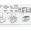 Table d'appoint de style industriel 1pc