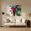 Aquarelle abstraite 51, art mural en métal beige-1456626226