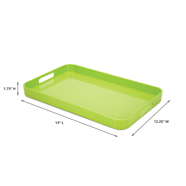 Better Homes & Gardens- Marble Print Rectangle Melamine Handled Tray