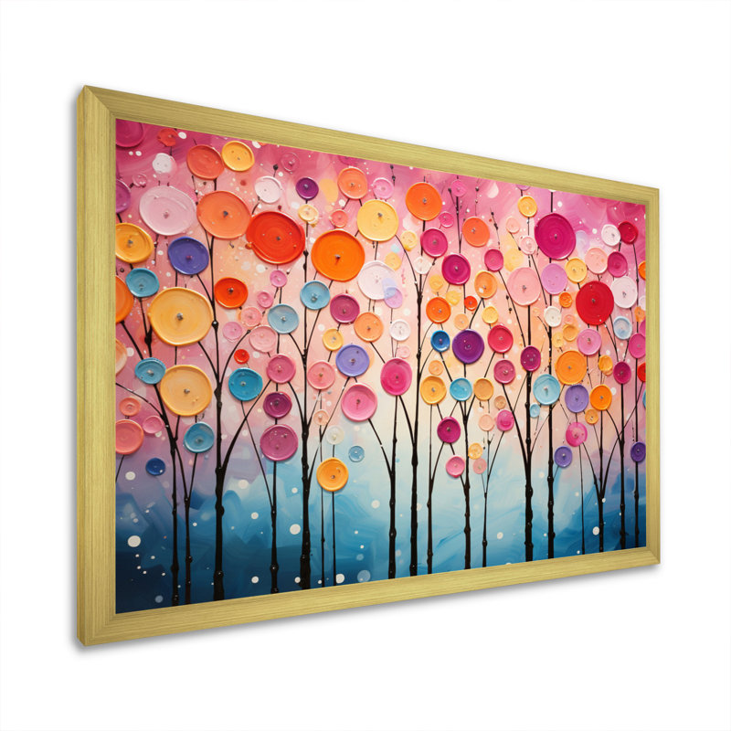 «Colorful Mid Century Retro Reflections V», reproduction d'art sur toile, H 34 po x l 44 po x P 1,5 po