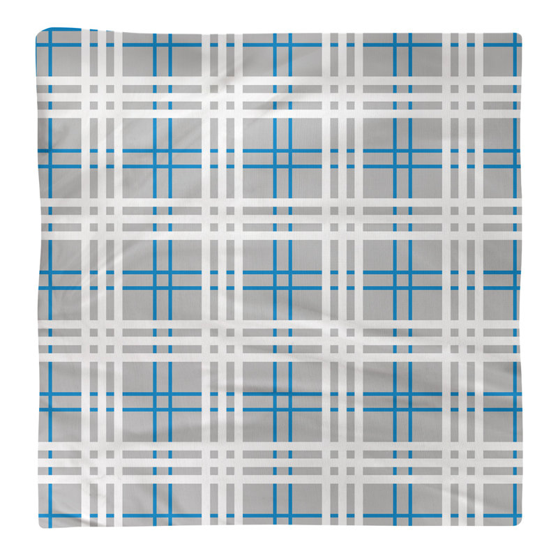Serviette de luxe Caroline de football, Argent / bleu Carolina / blanc, L 10 po x l 10 po, polyester
