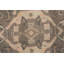 Tapis de couloir indien gris et ivoire en laine Oushak 3 x 10
