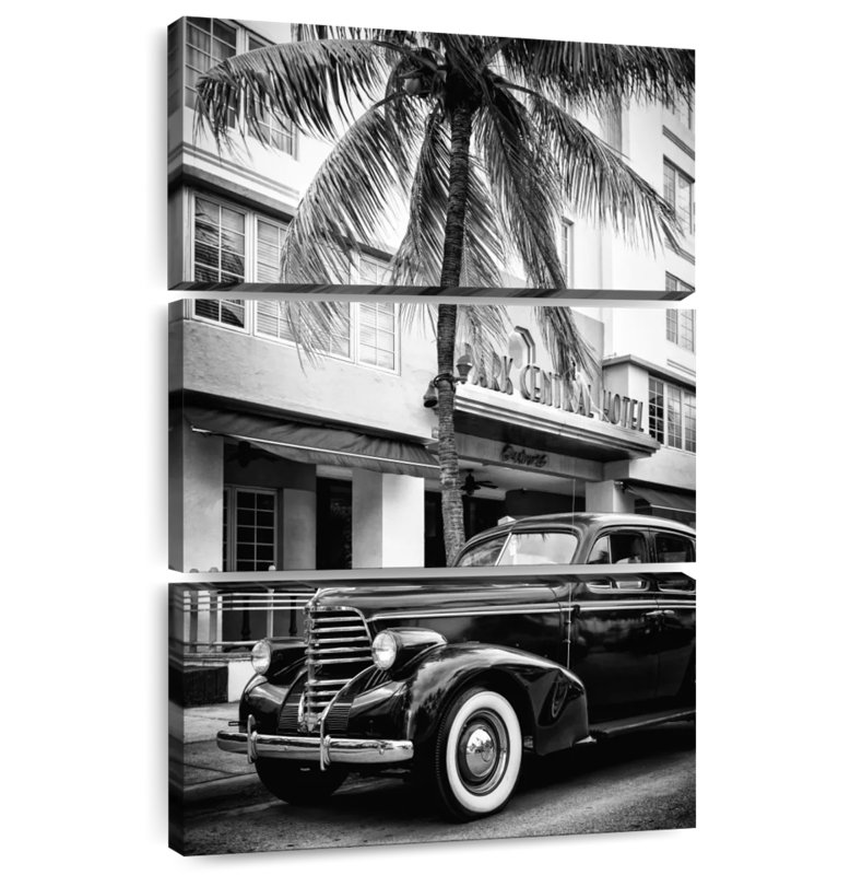 Mehar Black Florida - Voiture rétro Art déco, H 45 po x l 28 po