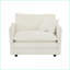 Canapés | Ensemble de canapé 3 pièces en chenille ivoire décontracté - 2 fauteuils + 2 sièges | pour le salon | Chêne blanc américain | Cabriole