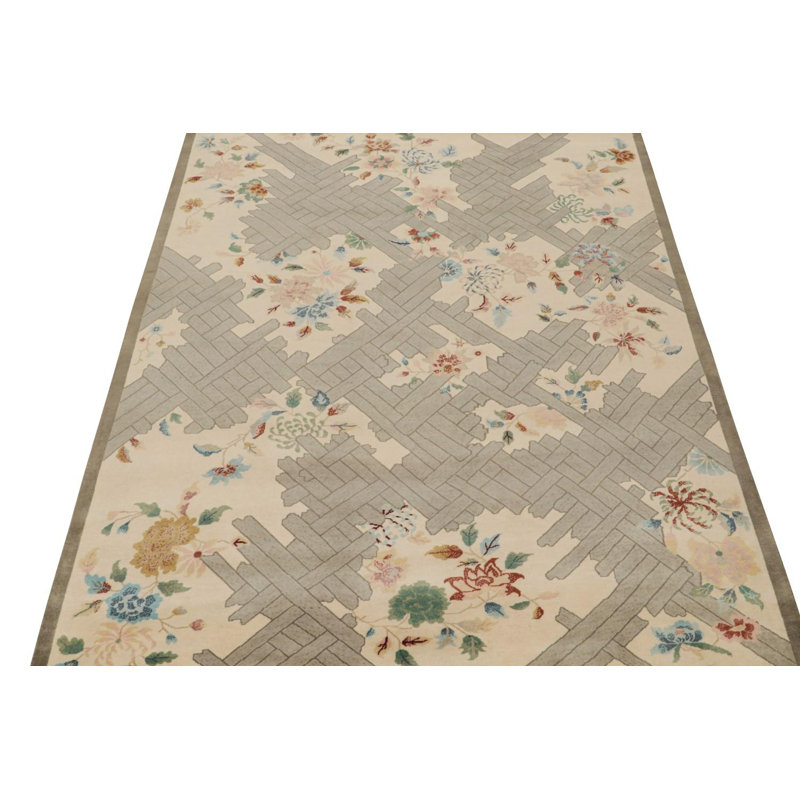 Handmade Wool Area Rug, Rectangle 7'8" x 10'3"