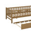 Lit plateforme en bois avec garde-corps et lit gigogne-742710914