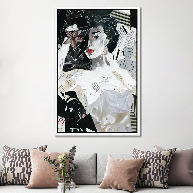 Runway Star by Carol Robinson - Print on Canvas, White Framed, 152.5 cm H x 101.5 cm W
