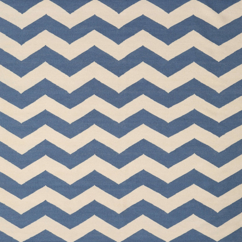 Tapis bleu/beige contemporain, Rectangle 5 pi x 7 pi