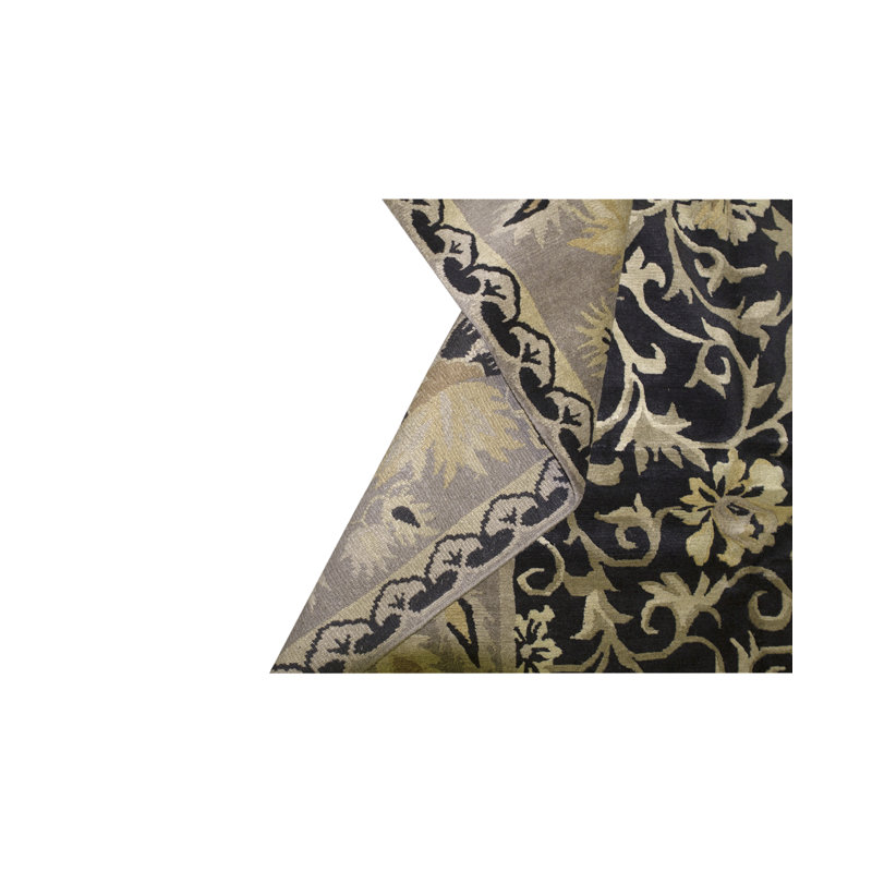 Hand-Knotted High-Quality Brown and Beige Area Rug
