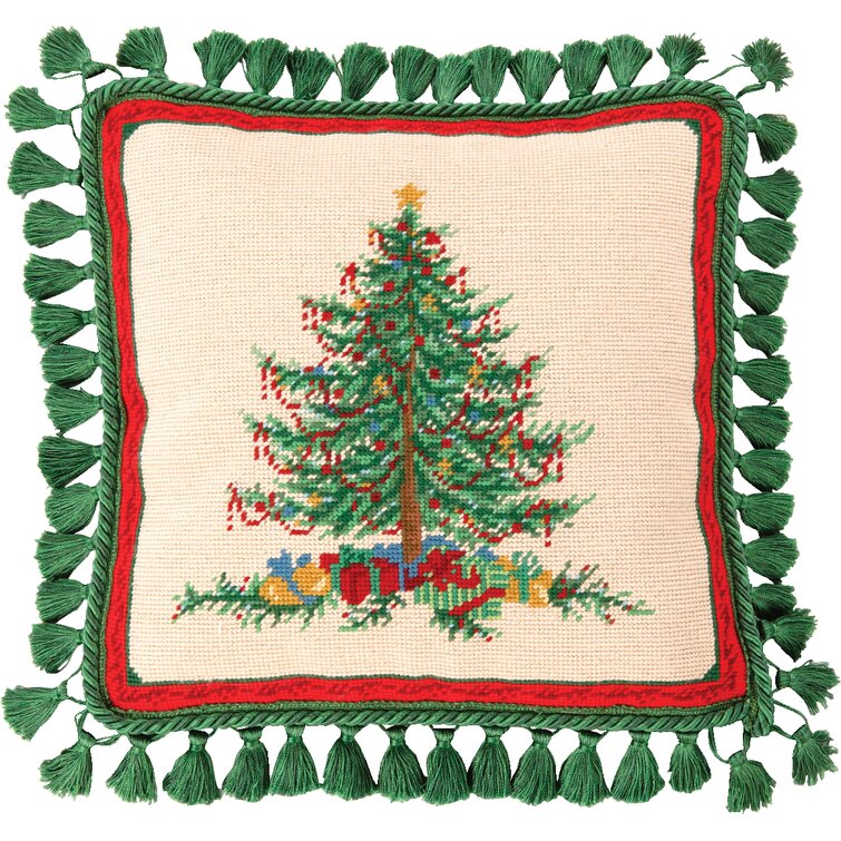 Kibby Classic Christmas Wool Throw Pillow