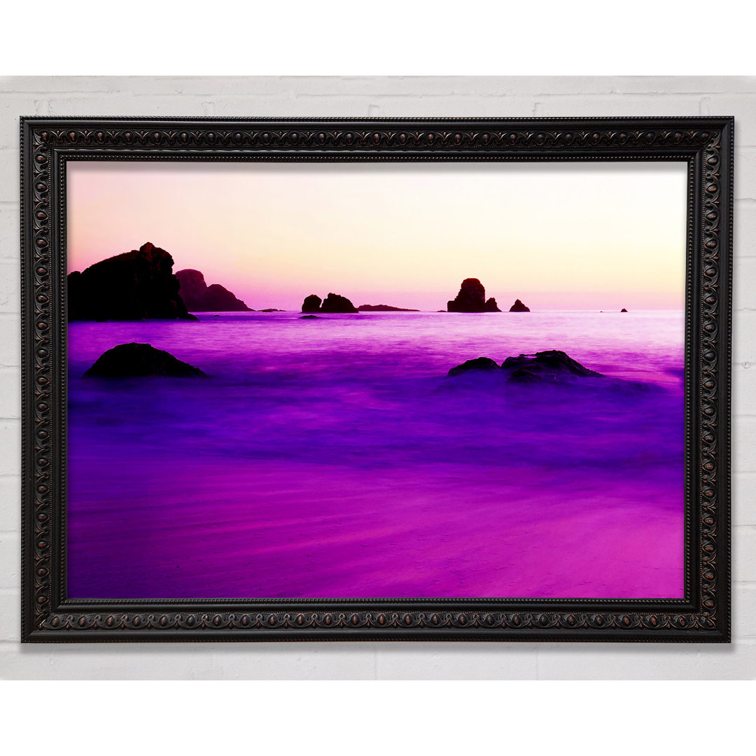 Gerahmtes Leinwandbild Purple Mist Of The Ocean