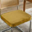 Ensemble de 2 chaises de salle à manger, chaises d'appoint en velours avec dossier en canne naturelle et base en acier inoxydable, célèbres chaises conçues par Breuer, chaises de cuisine rembourrées en rotin