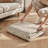 Soft Washable Vintage Distressed Beige Area Rug with Non-Slip Backing-89270438