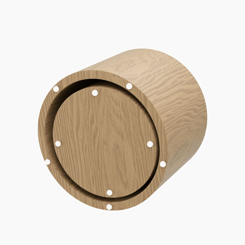 Table basse à piédestal avec rangement à plateau relevable Yahmir