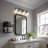 Industrial Vanity Light With Square Class Shade-401766400