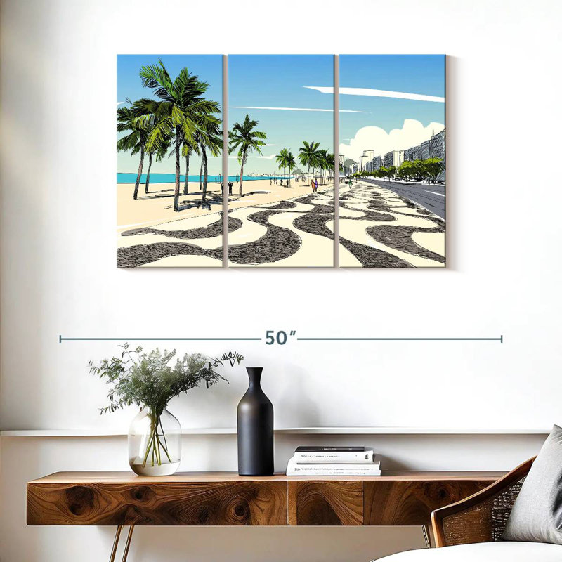 Vue du trottoir Gillard Copacabana, H 24 po x l 38 po