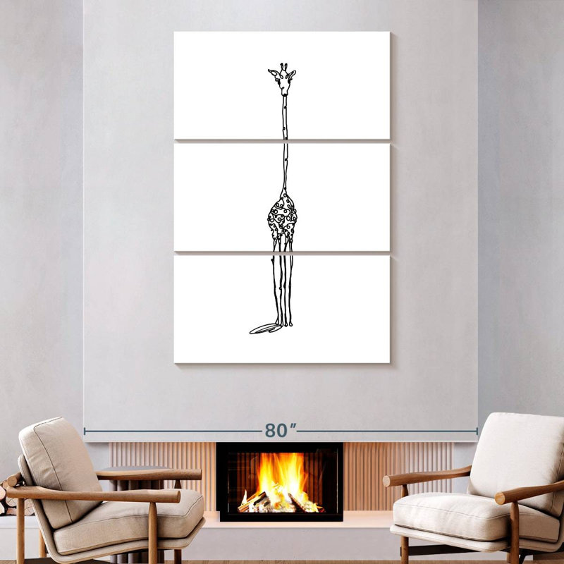 Brampt Slender Giraffe, 74" H x 48" W