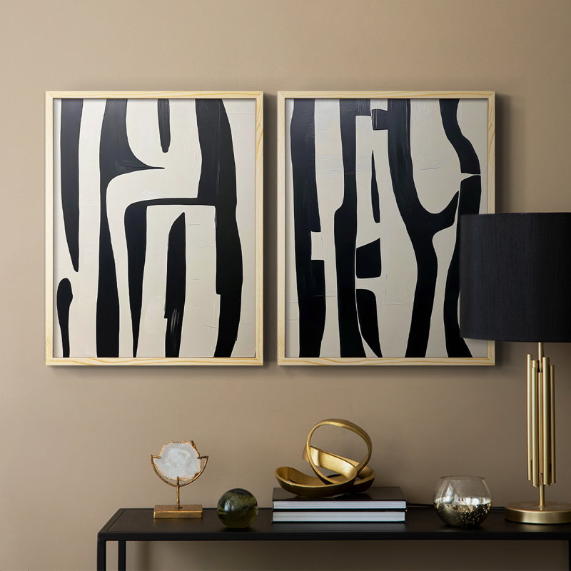 Série ABSTRACT DCXLV - Reproduction encadrée de qualité supérieure - prête à être accrochée - aucun clou requis - aucun clou requis