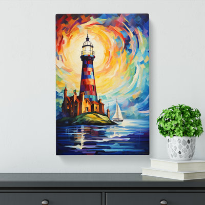 Lighthouse Abstract - Wrapped Canvas Print