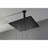 16" Matte Black Shower Head For Bathroom - Mimics Natural Rainfall, Self-Cleaning Nozzle, Compatible With American Standard Connections And All Arms Use Simulates Suits Pipe