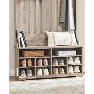 Chalemet Hall Tree 39.4'' Wide with Bench and Shoe Storage