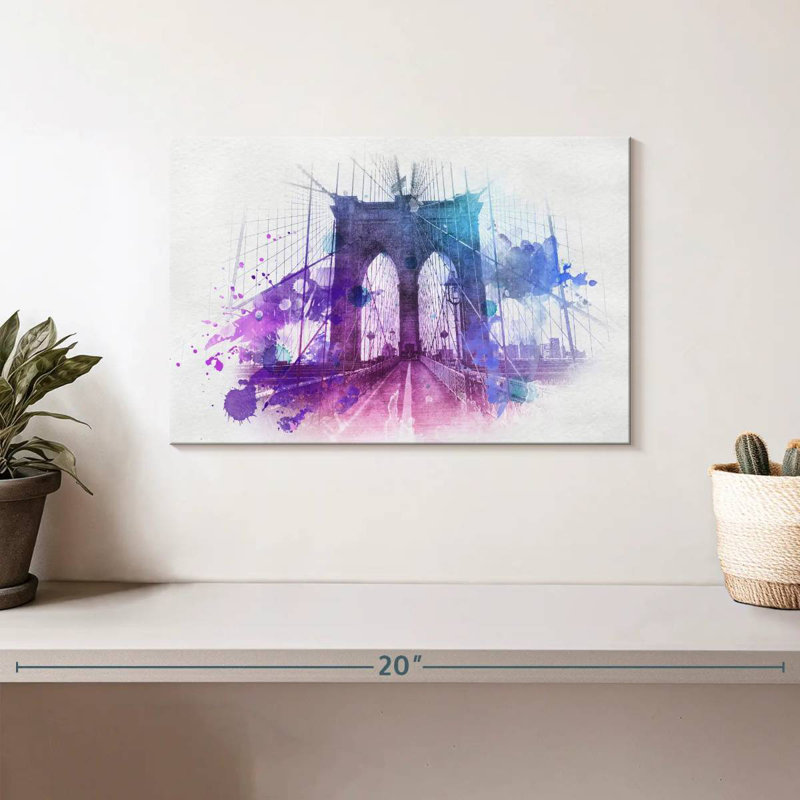 Lilie Abstract Brooklyn Bridge, 8" H x 12" W