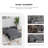 Modern Upholstered Sofa Bed with Channel Tufting, Multi-Functional Couch Bed for Small Spaces(Grey)-393723235