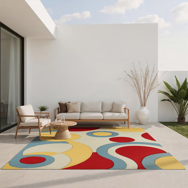 Jolly Jiggle Indoor And Outdoor Area Rug, Rectangle 9' x 12'
