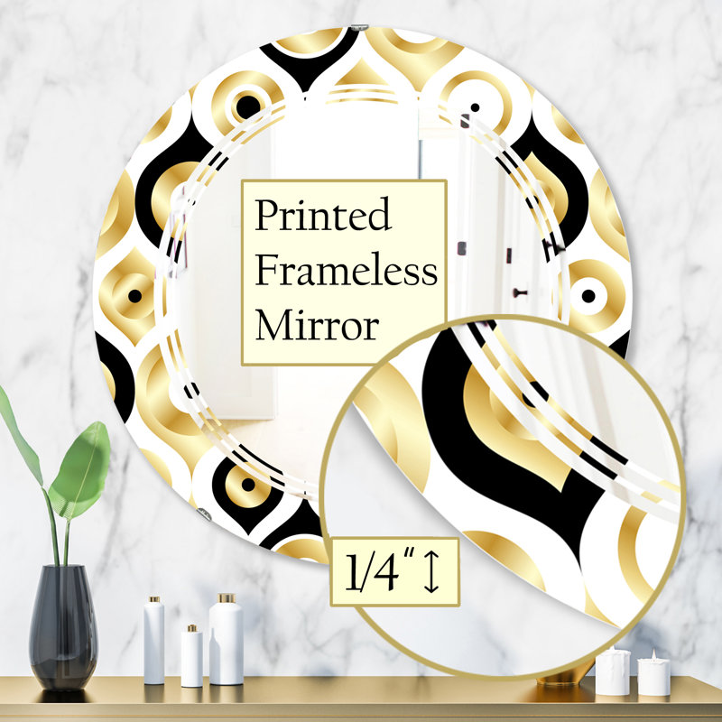 Miroir mural Art Deco, 31,5 po x 31,5 po