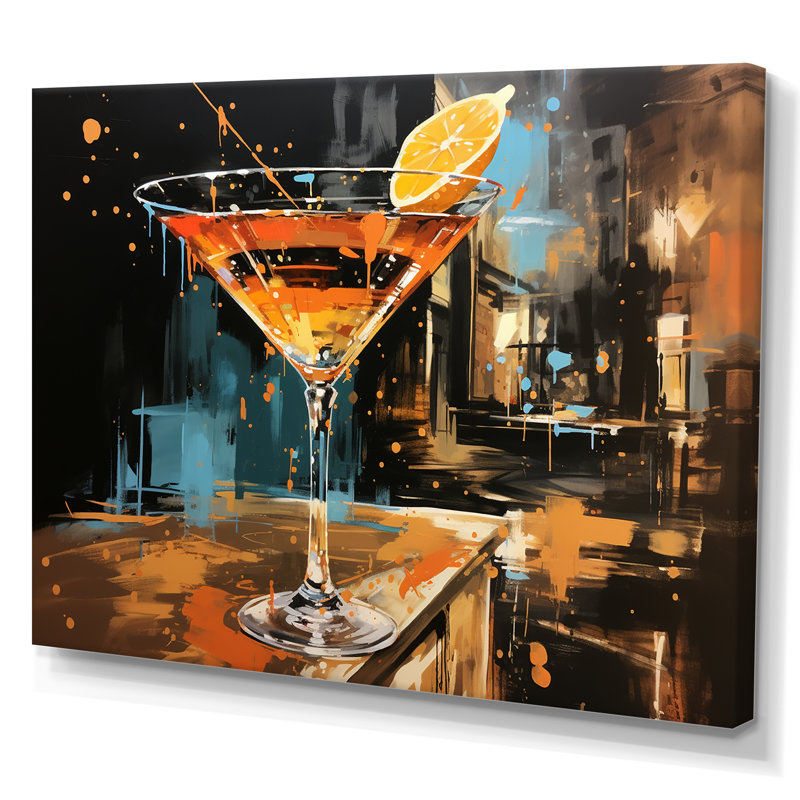 Cocktail Espresso Martini Euphoria Midnight - Art mural de cocktails, H 34 po x l 44 po x P 1,5 po