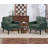Cottle Mid Century Accent Chair, Fabric Living Room Chairs with Wooden Frame, Cozy Armchair Reading Chair with Comfy Back for Apartment, Living Room, Bedroom, Waiting Room, Small Space, Corner, Green-112703287