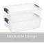  Boîtes de rangement transparentes avec couvercles, contenants en plastique sans BPA de 22,5 pintes, bacs de rangement, caisses empilables, bacs de rangement pour la maison, le bureau, l'école et le dortoir, paquet de 5