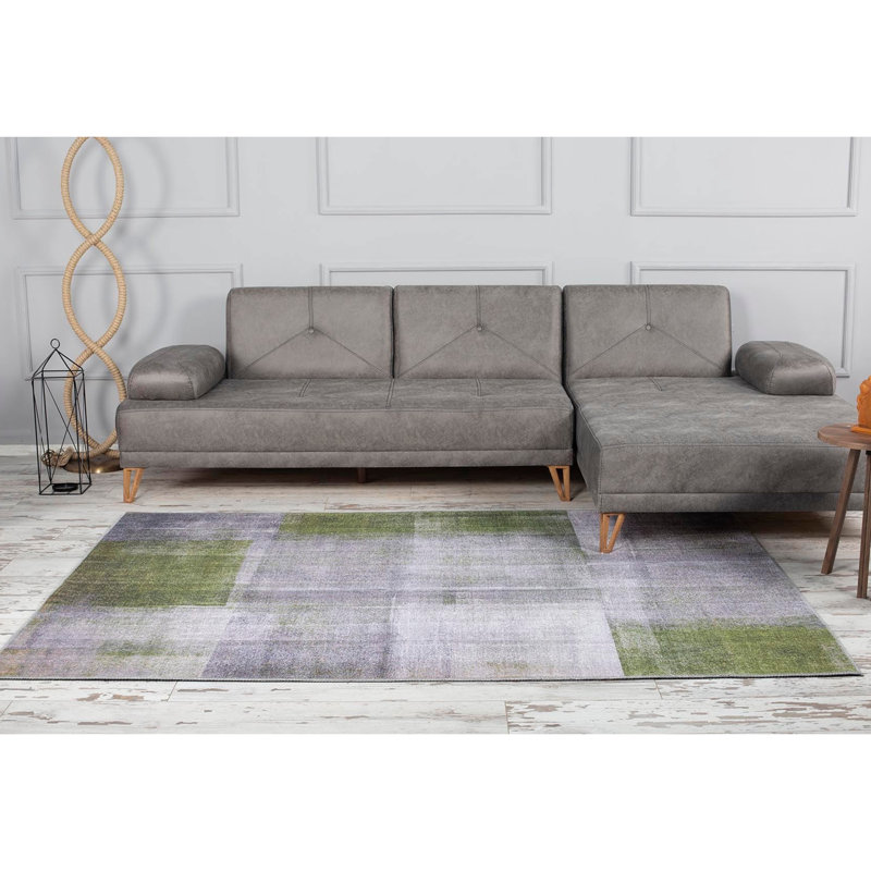 Premium 100% Polyester Area Rug, 6.9 x 10.2 ft | 1850 g/m², 0.2 in Pile Height | Recycled Poly Cotton Underside | Machine Washable at 30°C | Soft, Durable, Eco-Friendly Design for Modern Living Spaces