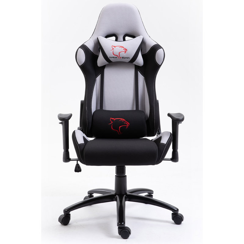 Akord Fotel Szary Adjustable Reclining Ergonomic Swiveling PC & Racing Game Chair in Grey