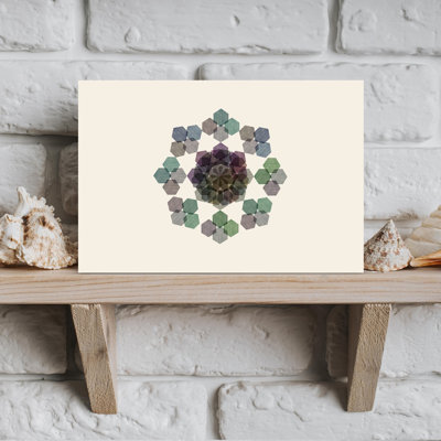 Muted Geometric Overlap Hexagon Art Print 4 Abstract Contemporary Geometric Rose Wall Art Print