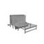 Grand lit escamotable avec port USB et tablettes amovibles de chaque côté, lit escamotable en pin massif pour bureau à domicile, chambre d'amis, gris-1606815713