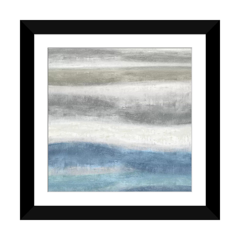 «Elevation II», reproduction sur toile, Papier beaux-arts encadré noir, Blanc, H 24 po x l 24 po x P 1 po