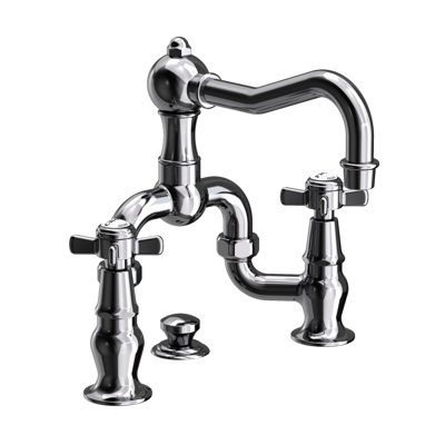 Chesterfield Bathroom Bridge Faucet with Drain Assembly