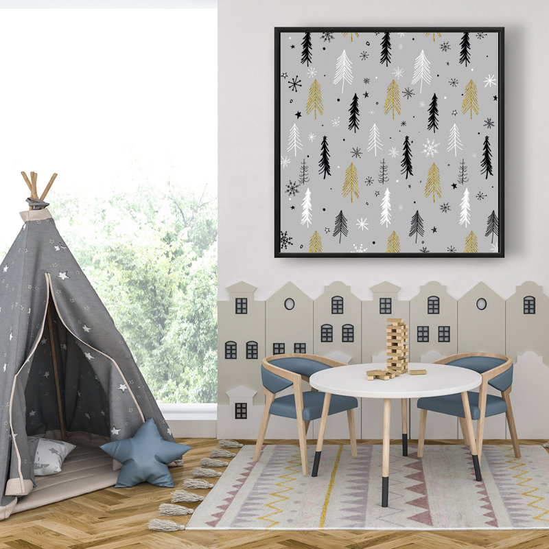 "Motif d'arbre de Noël" sur toile, H 36 po x l 36 po