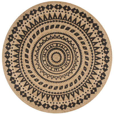 Desjardins Natural Fiber Hand Woven Jute Southwestern Rug
