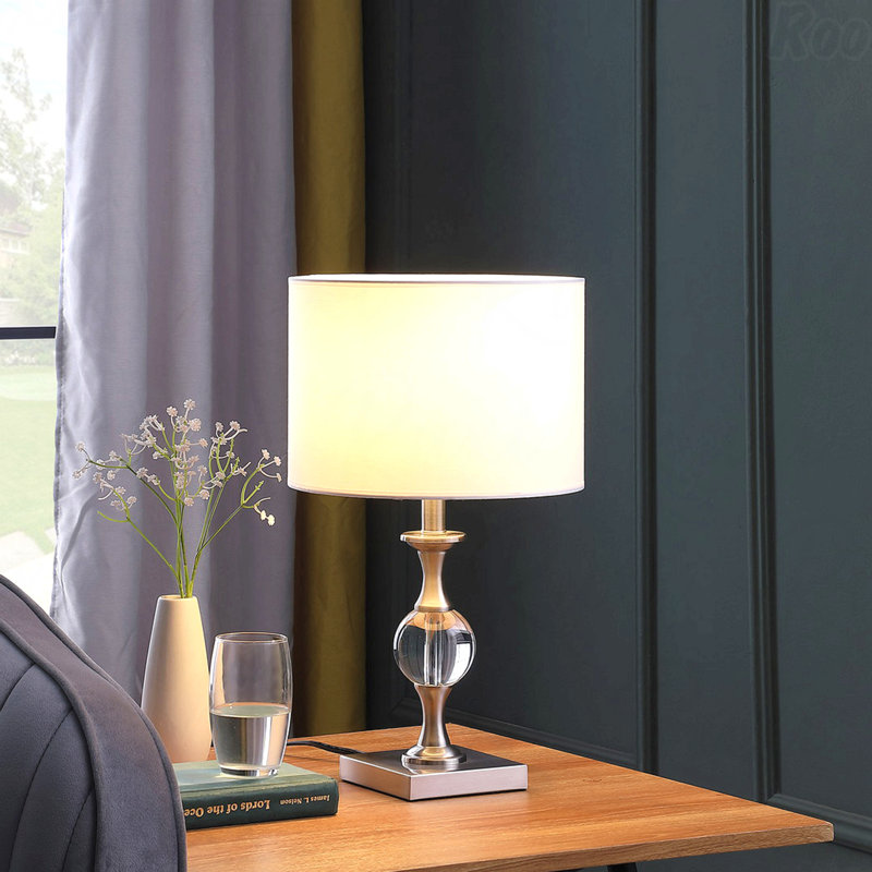 Table Lamp - Metal Frame, Silver Finish