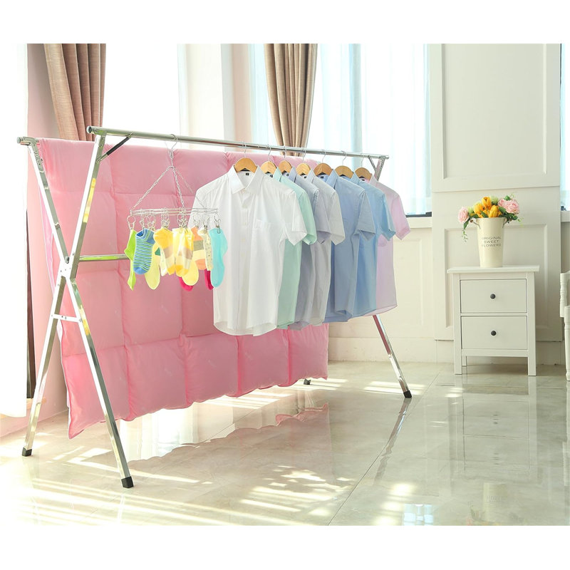 Séchoir à linge pliable et résistant - Réglable 63 pouces