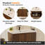 Armoire murale pliante en noyer de 30 pouces avec évier crème - Installation brevetée en 1 minute, peu encombrante et facile à assembler, style moderne-1900915325