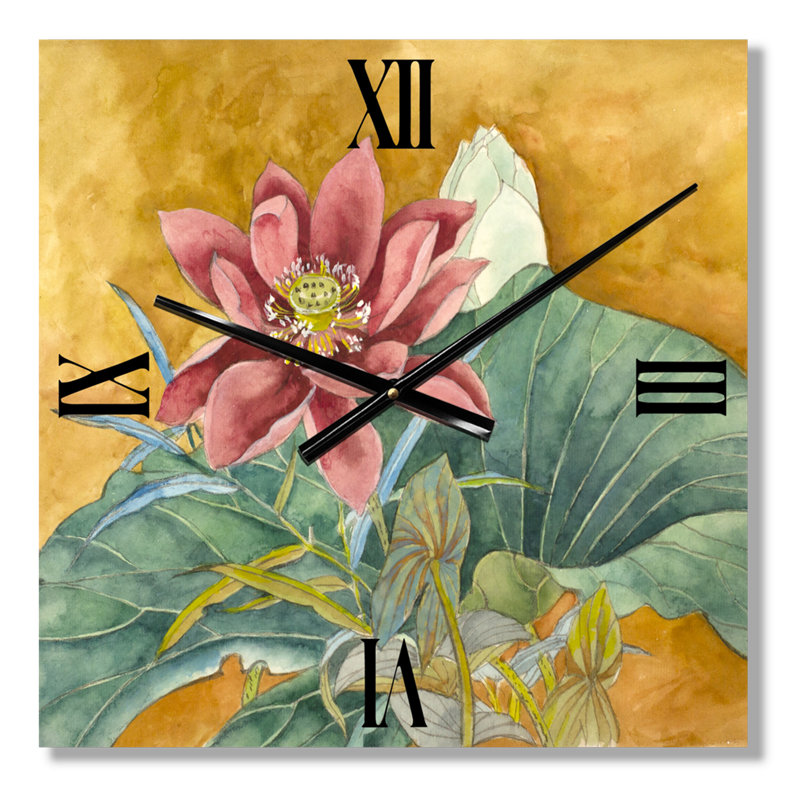 Horloge murale Impression of Lotus, Très grand