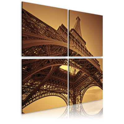 4 Piece No Frame Print on Canvas
