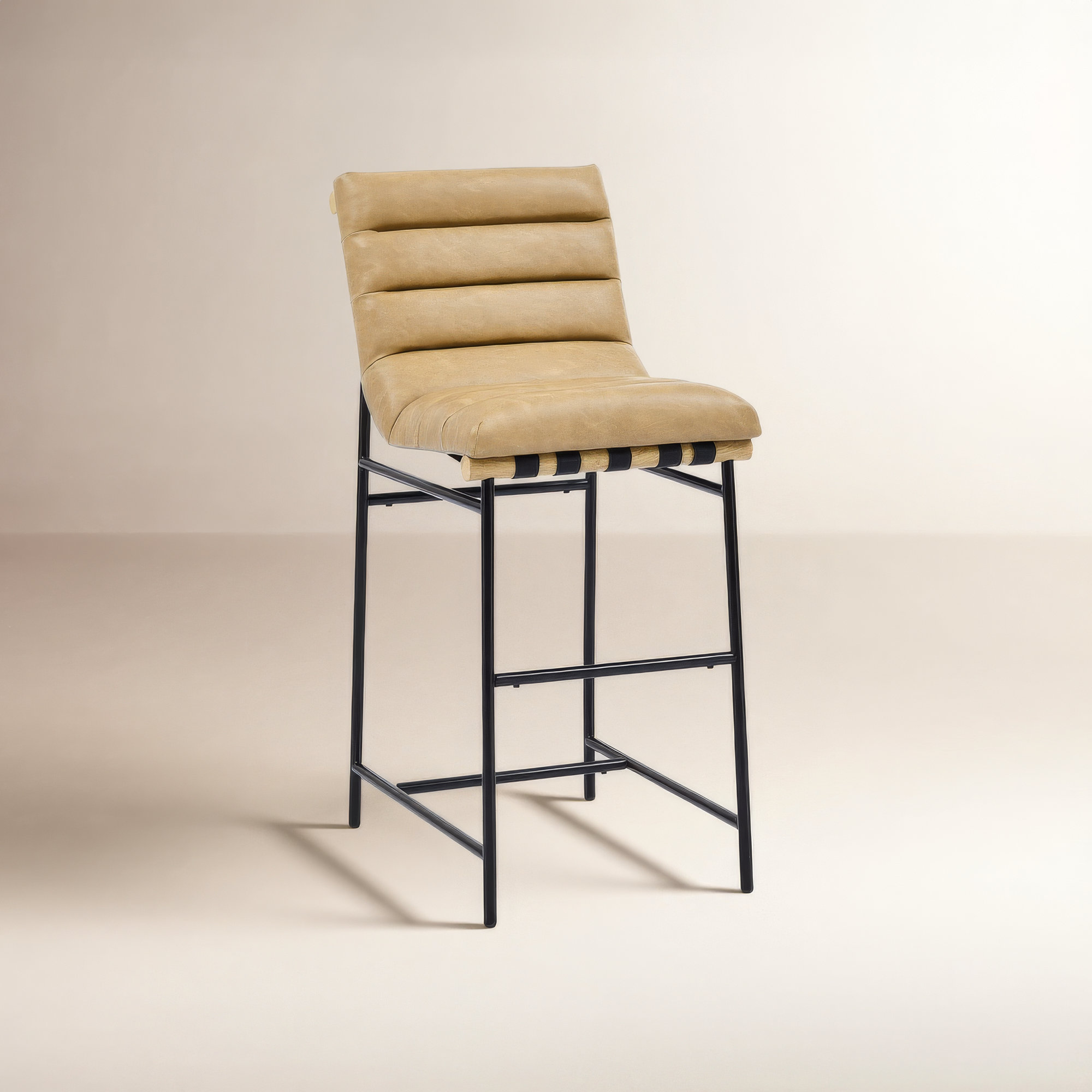 Nicco Vegan Leather Stool (Set of 2), Bar Stool (30" Seat Height)