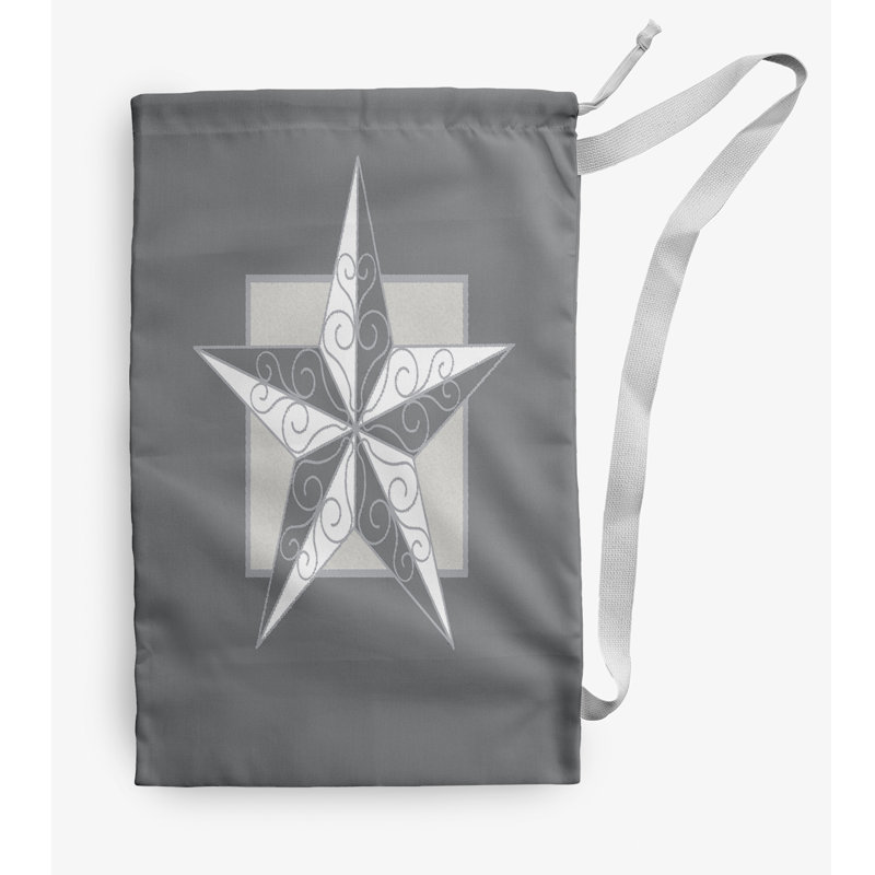 Sac à linge Night Star Christmas, Moyen (H 36 po x l 28 po), Gris