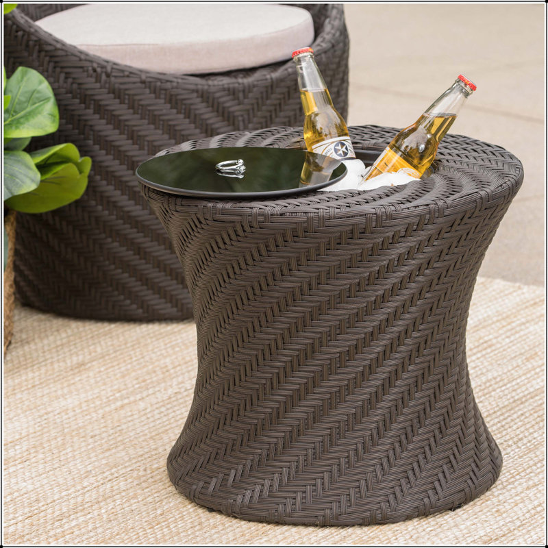 YARMOUTH  SIDE TABLE WITH ICE BUCKET